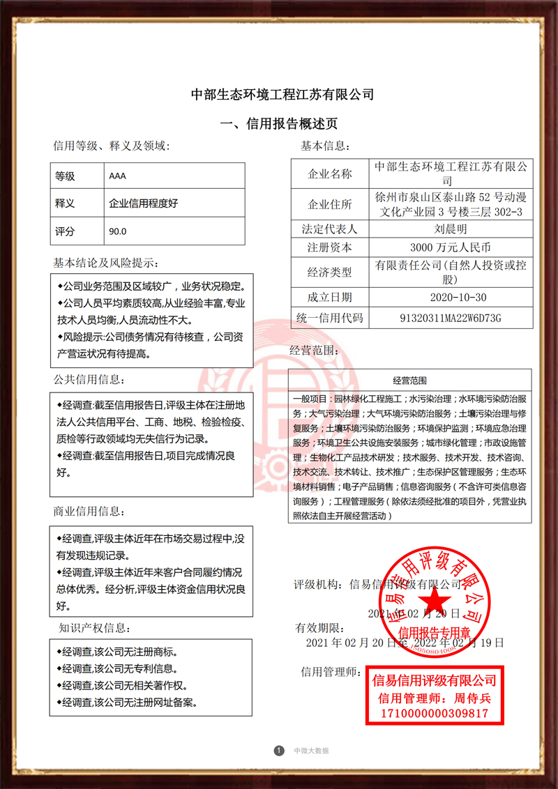 企業信用報告